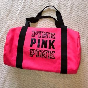 SOLD!! Victoria’s Secret PINK Duffle Bag Neon